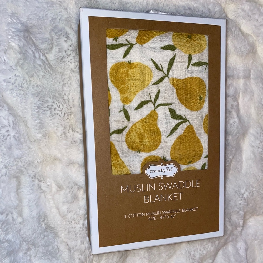 Mud Pie Muslin swaddle blanket